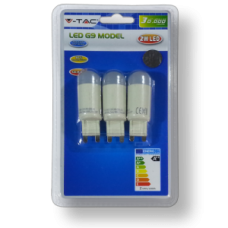 LED Spotlight - 2W 230V G9 Warm White /4500K/White Blister Pack 3pcs